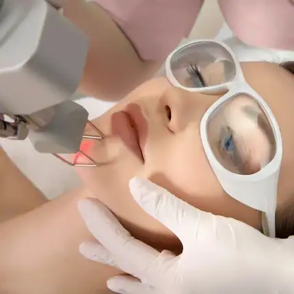 Skin Treatment with CO2 Laser - Stock Image