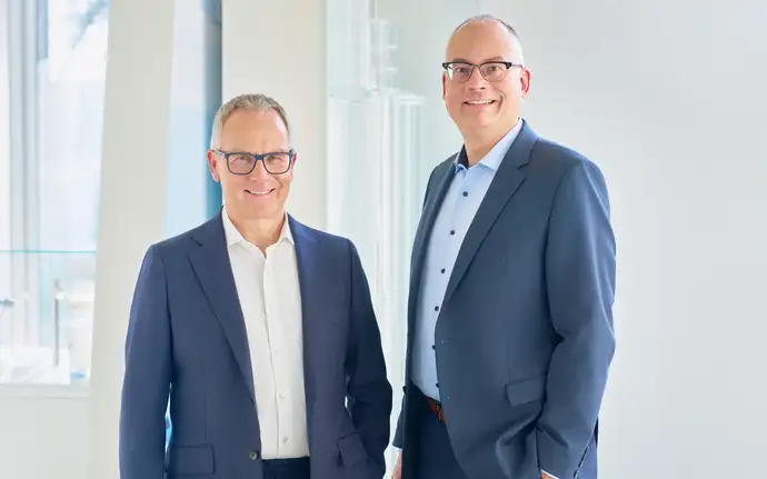 Reinhard Mayer, CFO, and Dr. Christian Mias, CEO of SCHOTT Pharma.
