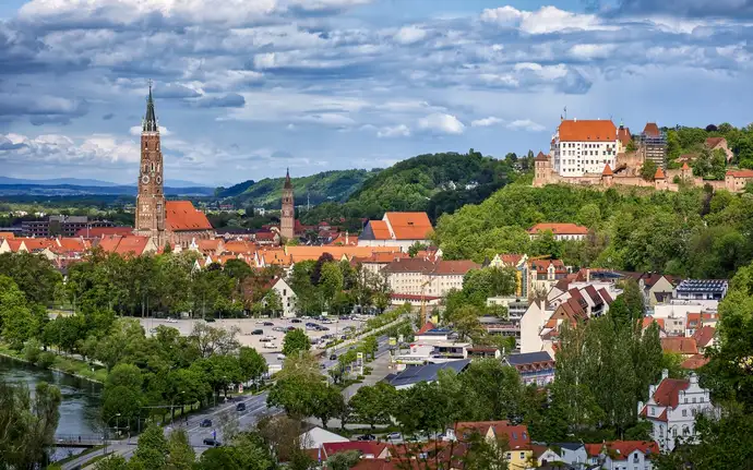 La ciudad de Landshut, Alemania 