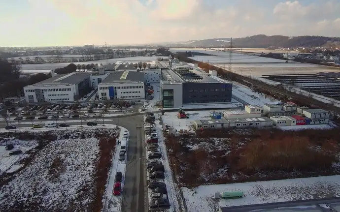 Luftbild SCHOTT Neubau in der Landshuter Münchnerau