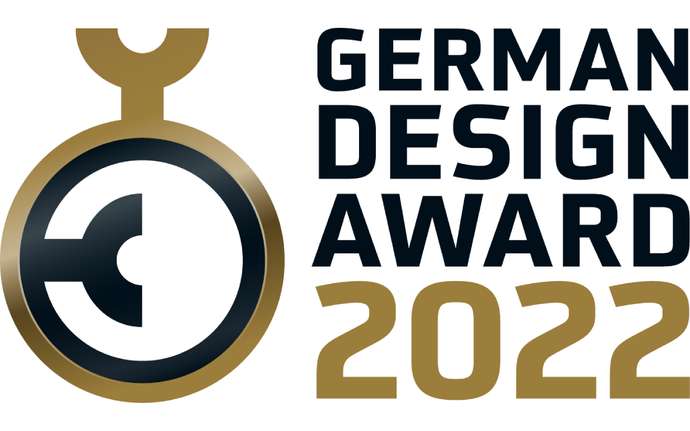 Logo des German Design Award Siegers 2022