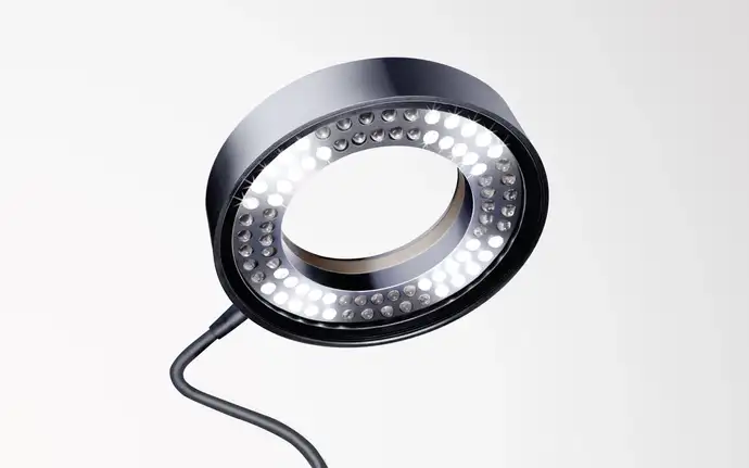 A VisiLED ring light illuminated in segment modes