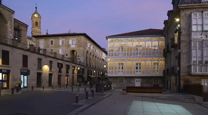 Exterior view of the Mirador El Palmeral at the Vitoria-Gasteiz town hall in Spain