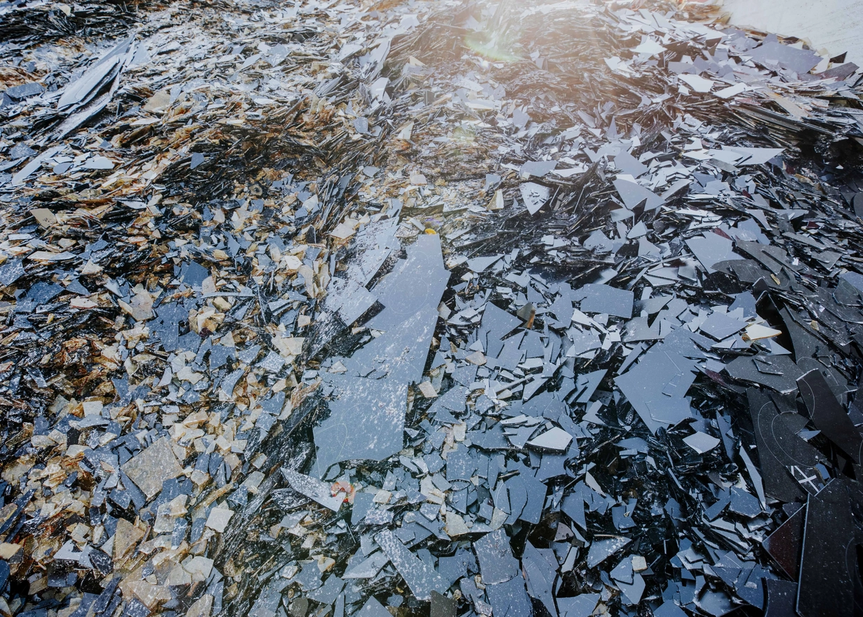 Glasscherben im SCHOTT Scherbenlager