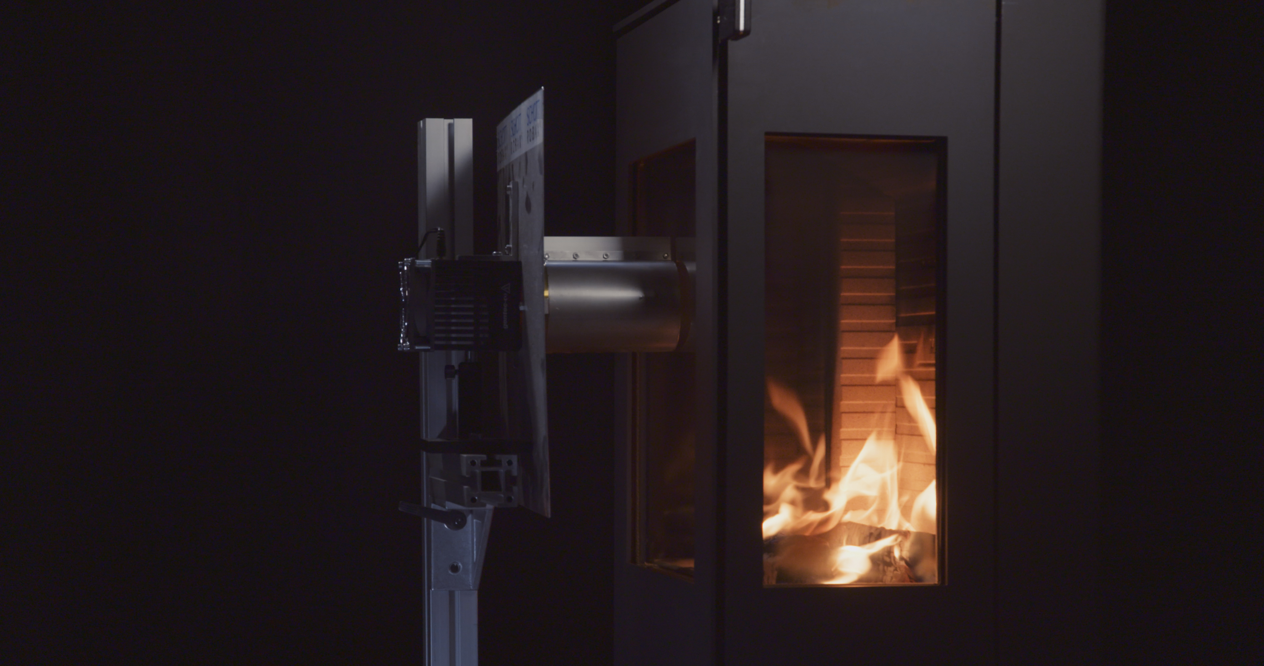 Efficiency measurement fire-viewing panel
