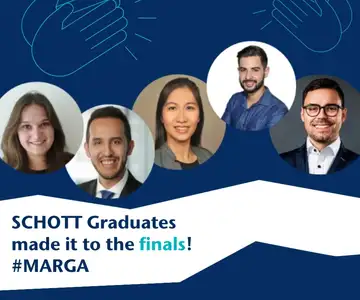 SCHOTT graduates celebrate reaching the finals of the MARGA competition