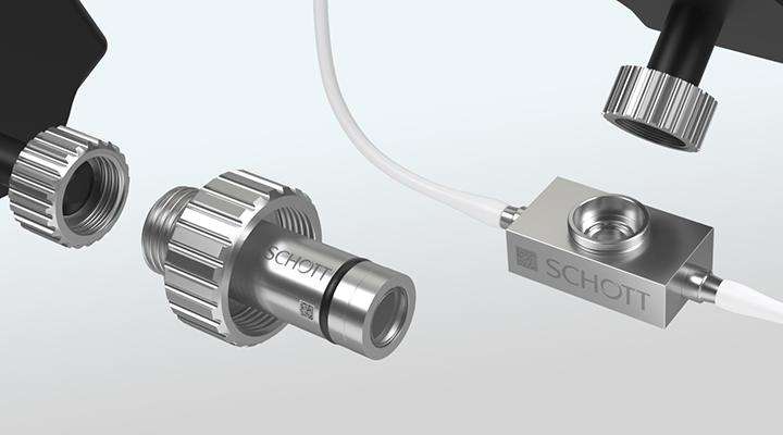 SCHOTT’s ViewPort® bioreactor interface and ViewCell™ flow cell with spectrometers.