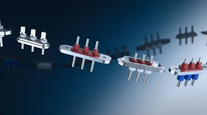 Illustration representing infinity displaying a variety of CompRite™ e-compressor terminals