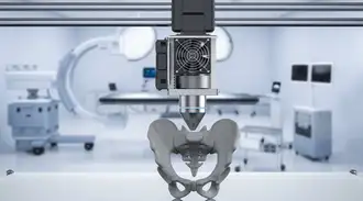 3D printer printing the final stages of an artificial hip bone