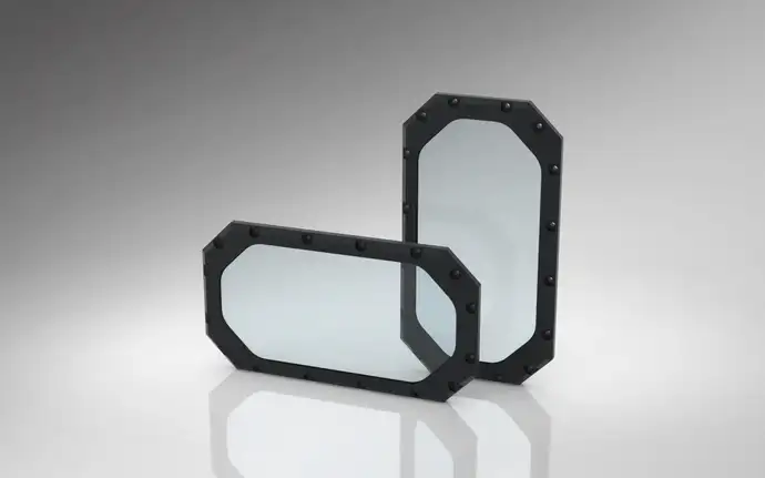 Two SCHOTT assembled protective windows.