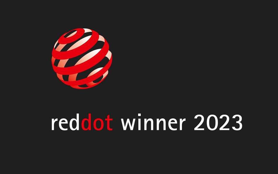 Logotipo del ganador del premio Red Dot Award 2023