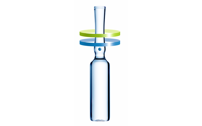 Clear glass ampoule with anti-counterfeiting marks