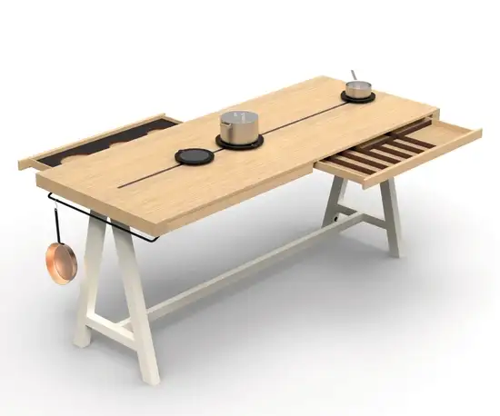 Tweede juryprijs: Cooking Table II door Moritz Putzier, Duitsland