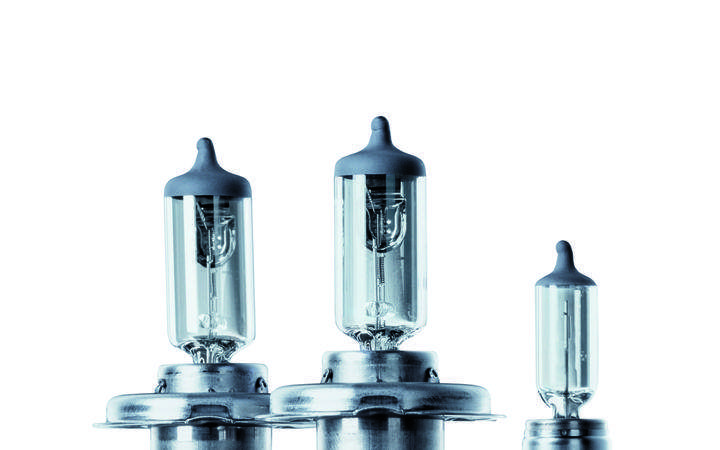 Three halogen lamps