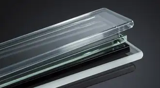 Different  glass panels with polished edges