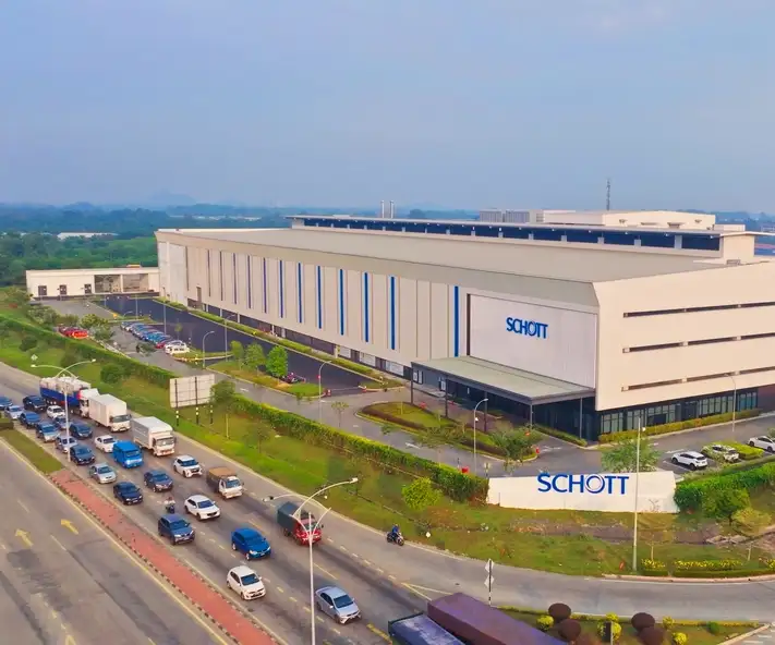 SCHOTT celebrates completion of New Production Facility in Kulim, Malaysia | Drone image of plant