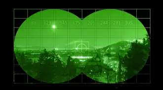 A view through night vision goggles