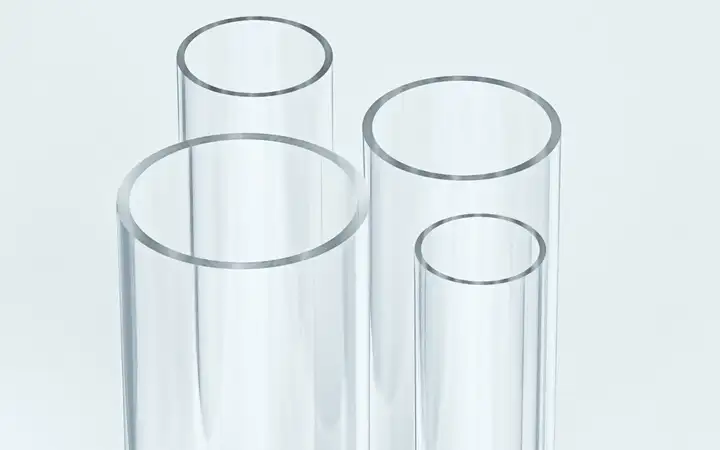 Four SCHOTT 8245 glass tubes 