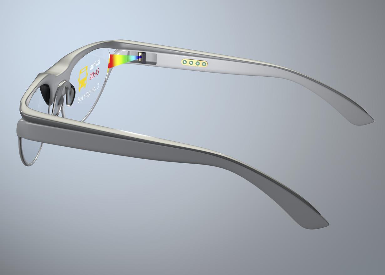 Pair of augmented reality smart glasses