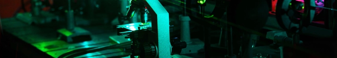 Laser equipment in a laboratory