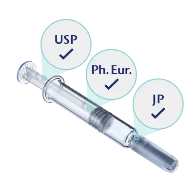 SCHOTT Pharma’s non-conformity and compendial testing ensures the observation of strict materials regulations. 