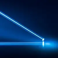 Rigid light guide with blue core illumination