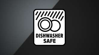 Icon saying dishwasher safe