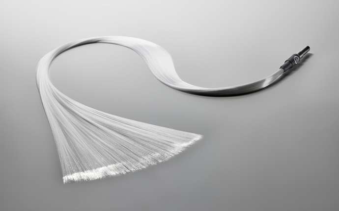 Puravis - Glass Optical Fibers with Ferrule - with light