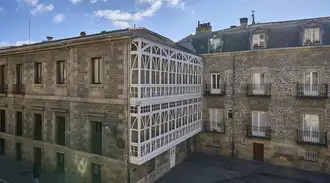 Side view of the El Palmeral viewpoint in Vitoria-Gasteiz in Spain
