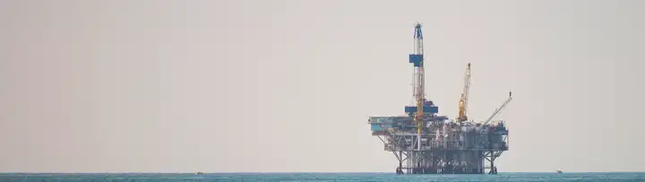 Oil platform in the pacific ocean