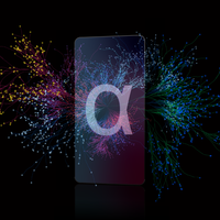 Xensation® α cover glass with colored spraks