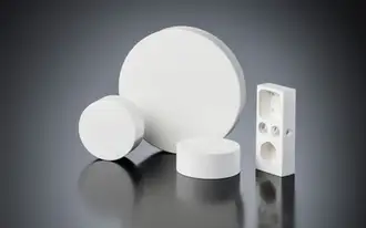 Different shapes and sizes of ZERODUR® K20 on grey background