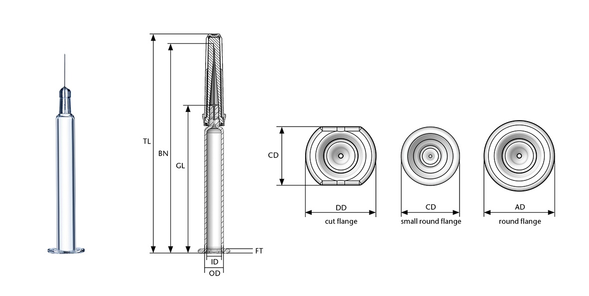 SCHOTT Syringes Dimensions