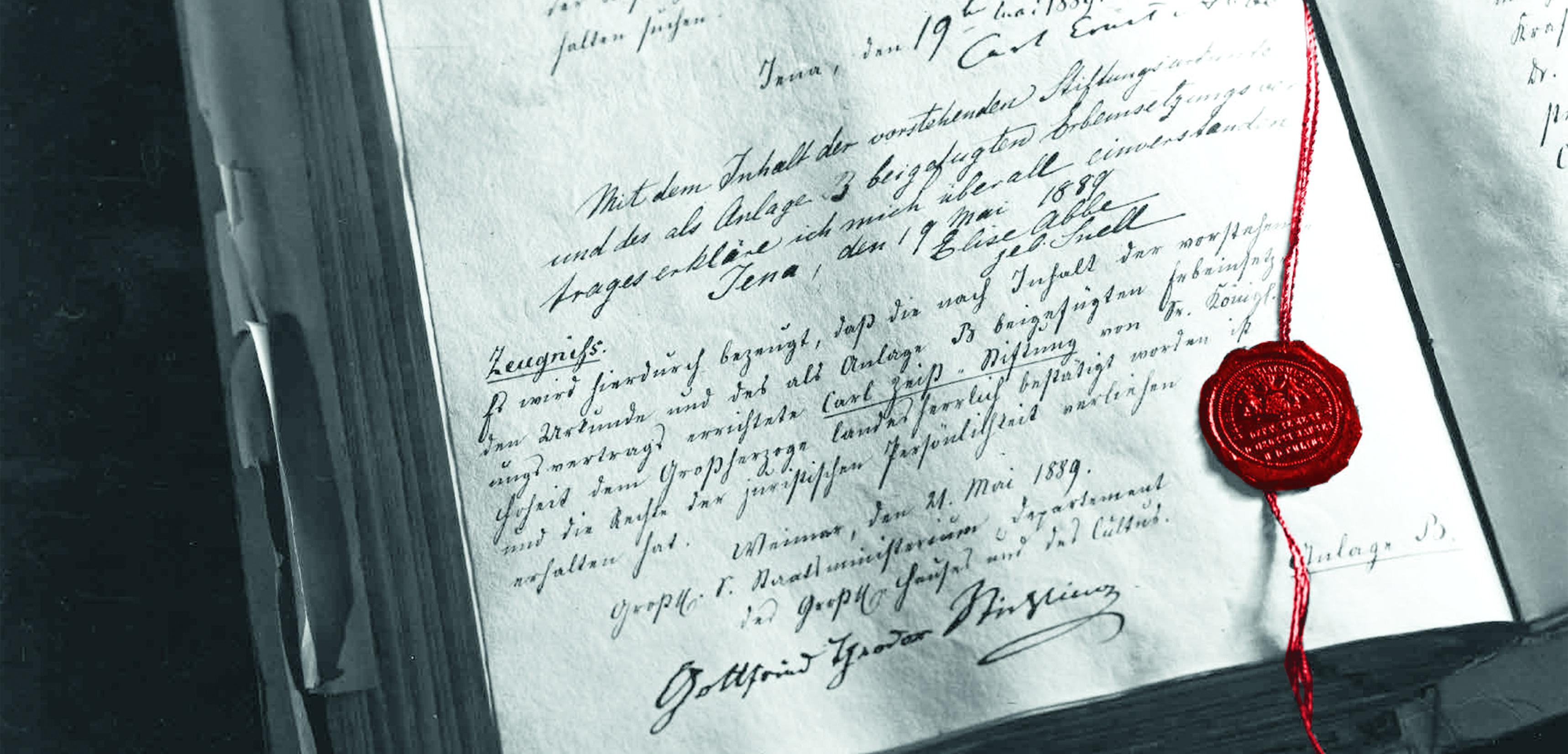 Deed for the formation of the Carl Zeiss Foundation