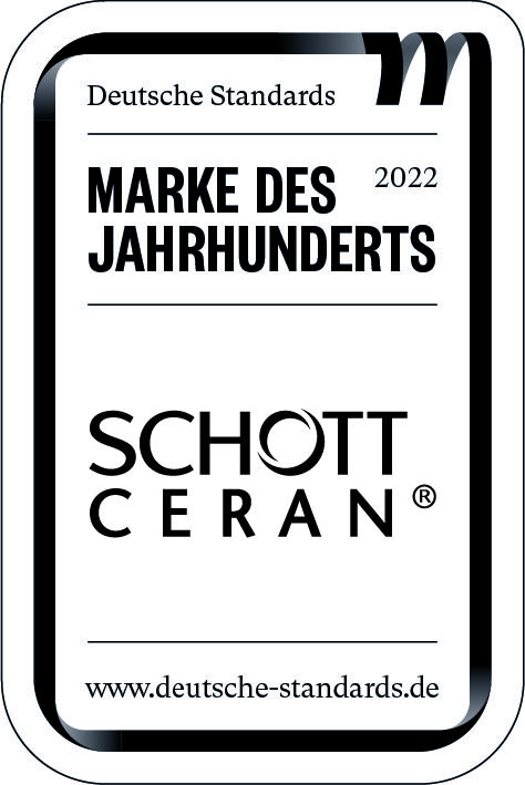 Logo der Marke des Jahrhunderts 2022 mit SCHOTT CERAN® 