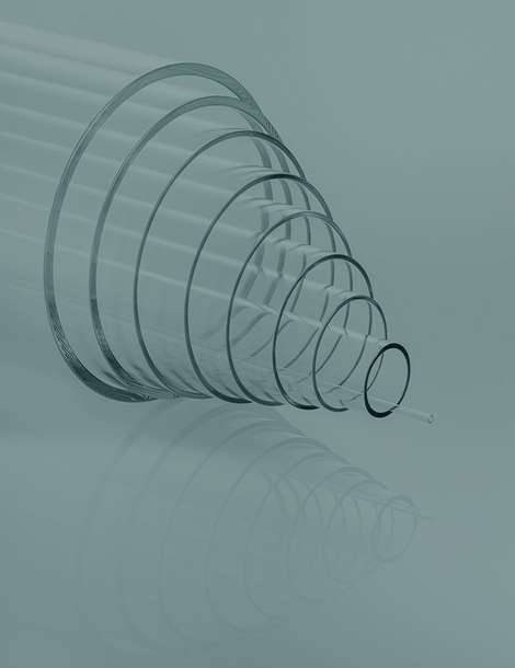 Série de tubes en verre transparent DURAN® de différents diamètres