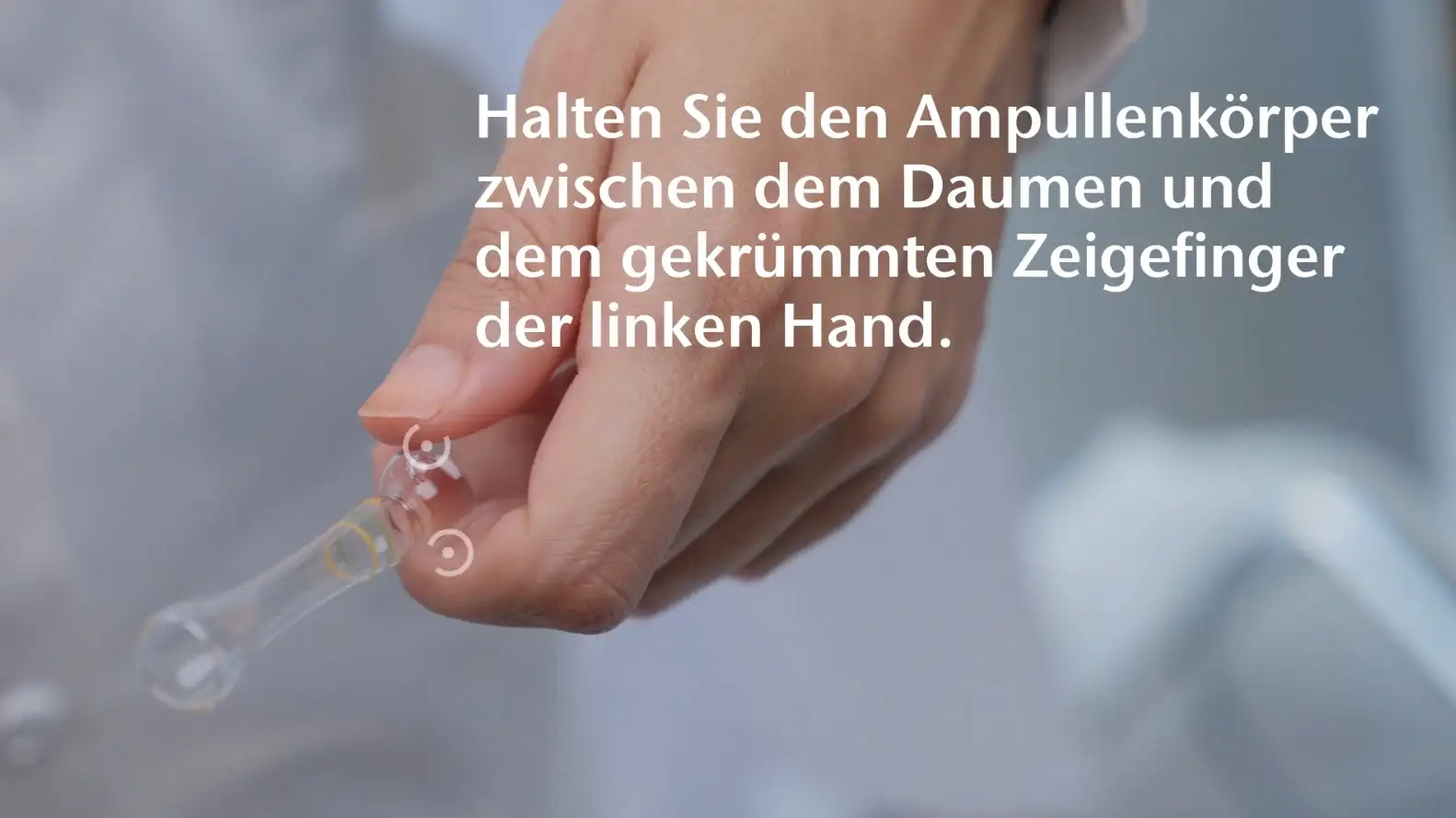 Wie öffne ich eine OPC Ampulle?