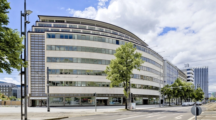 Exterior of the Schocken department store in Chemnitz, Germany