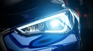 Illuminating  headlight of a car