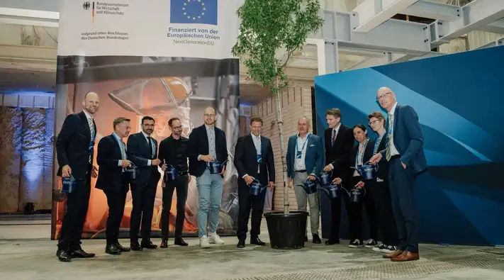 Groundbreaking ceremony for electric melting tank