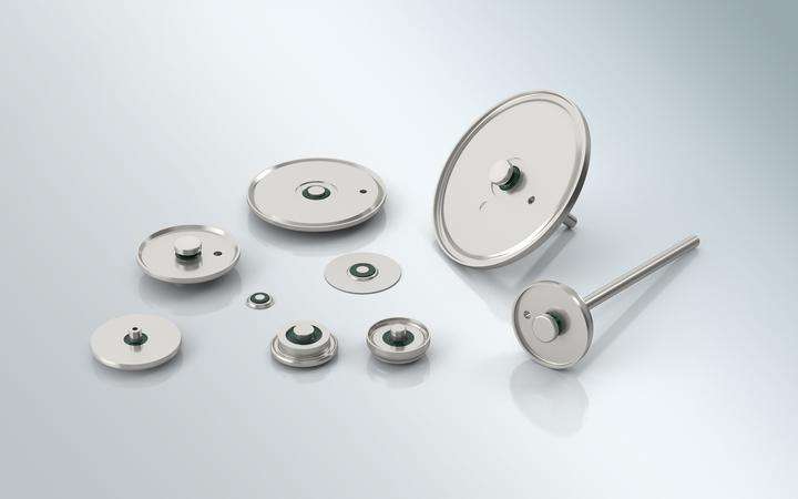 Group of SCHOTT glass-to-metal-sealed battery lids