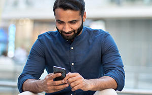 Indian Man on mobile