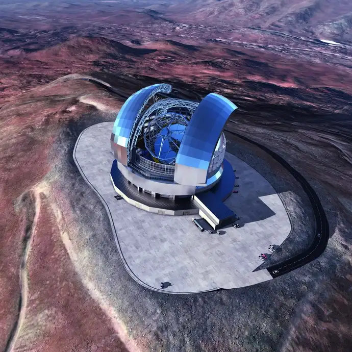 The ESO’s ELT (Extremely Large Telescope) observatory on the Cerro Armazones mountain in Chile