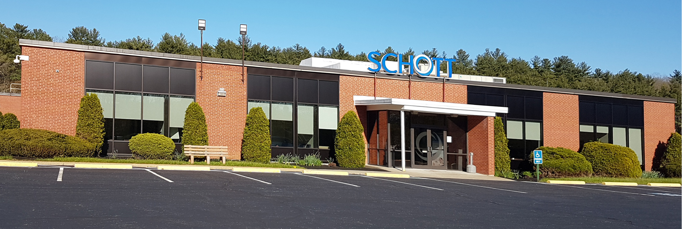 Main building of the SCHOTT plant in Southbridge, Massachusetts, USA