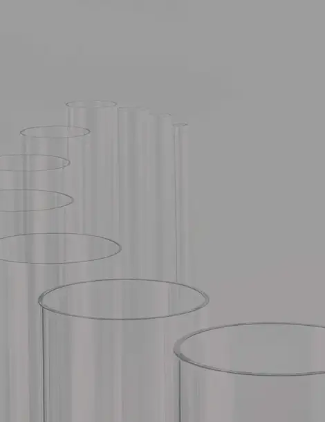 Hilera de tubos de vidrio borosilicato DURAN® transparente