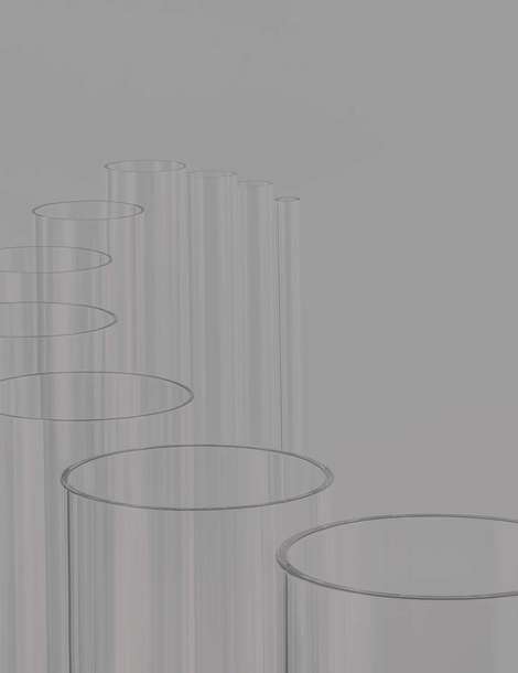 Hilera de tubos de vidrio borosilicato DURAN® transparente