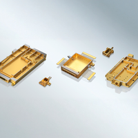 Gold-plated microelectronic housings with fine structures and pins for high-frequency applications