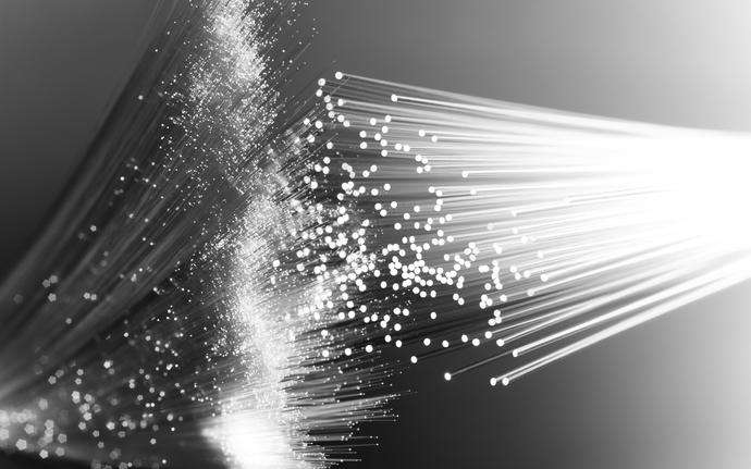 Two bundles of PURAVIS® glass optical fibers