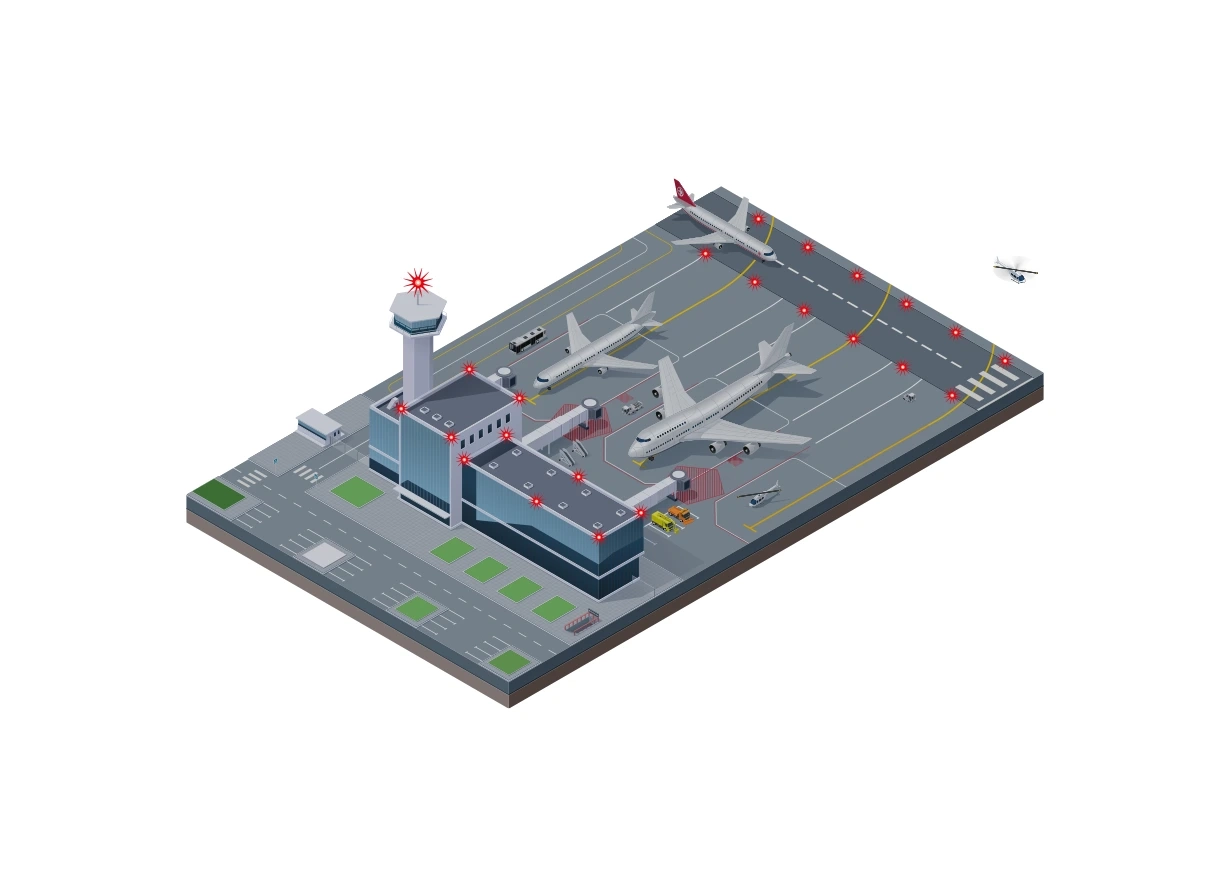 Illustration of an airport