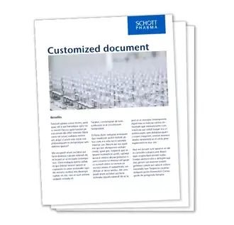 Customized document by SCHOTT Pharma